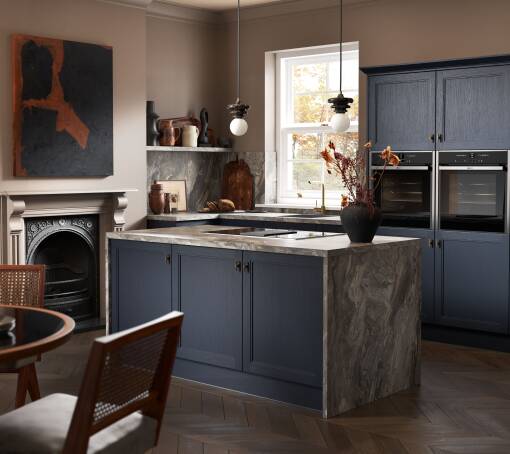 Henley Timber Regent Blue Grain kitchen