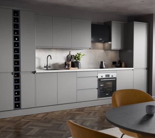 J Pull Lava Grey Matt kitchen