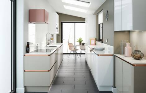How to design and long and narrow gallery kitchen