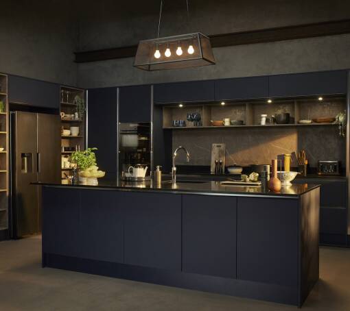 Linea Autograph Navy Blue Silk kitchen