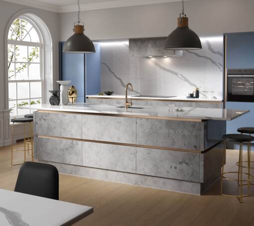 Milano Elements Metallic Silver Matt kitchen