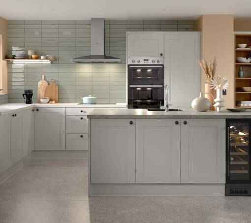 Shaker 5 Piece Light Grey Grain kitchen