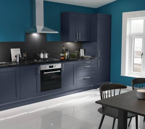 Shaker 5 Piece Navy Blue Grain kitchen