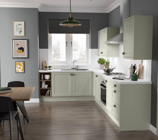 Shaker Classic Sage Green Matt kitchen