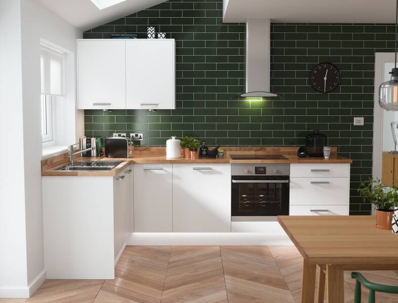 Slab Kitchen in White