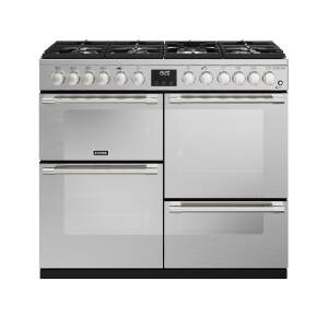 Stoves Sterling Deluxe 100cm Dual Fuel Range Cooker - Stainless Steel