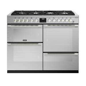 Stoves Sterling Deluxe 110cm Dual Fuel Range Cooker - Stainless Steel